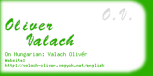 oliver valach business card